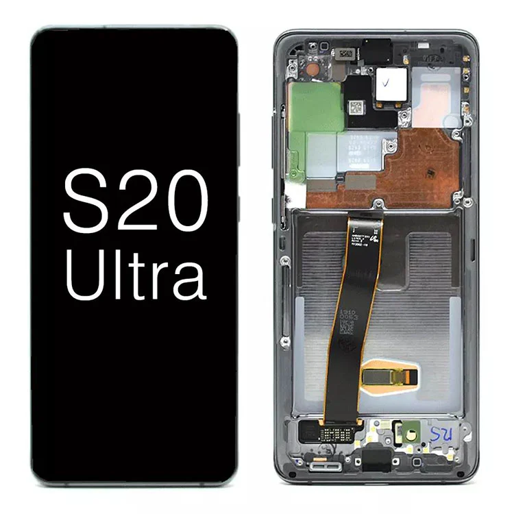 Untuk Samsung Galaxy S20 Ultra G988 5G OLED Paparan LCD Skrin Skrin
